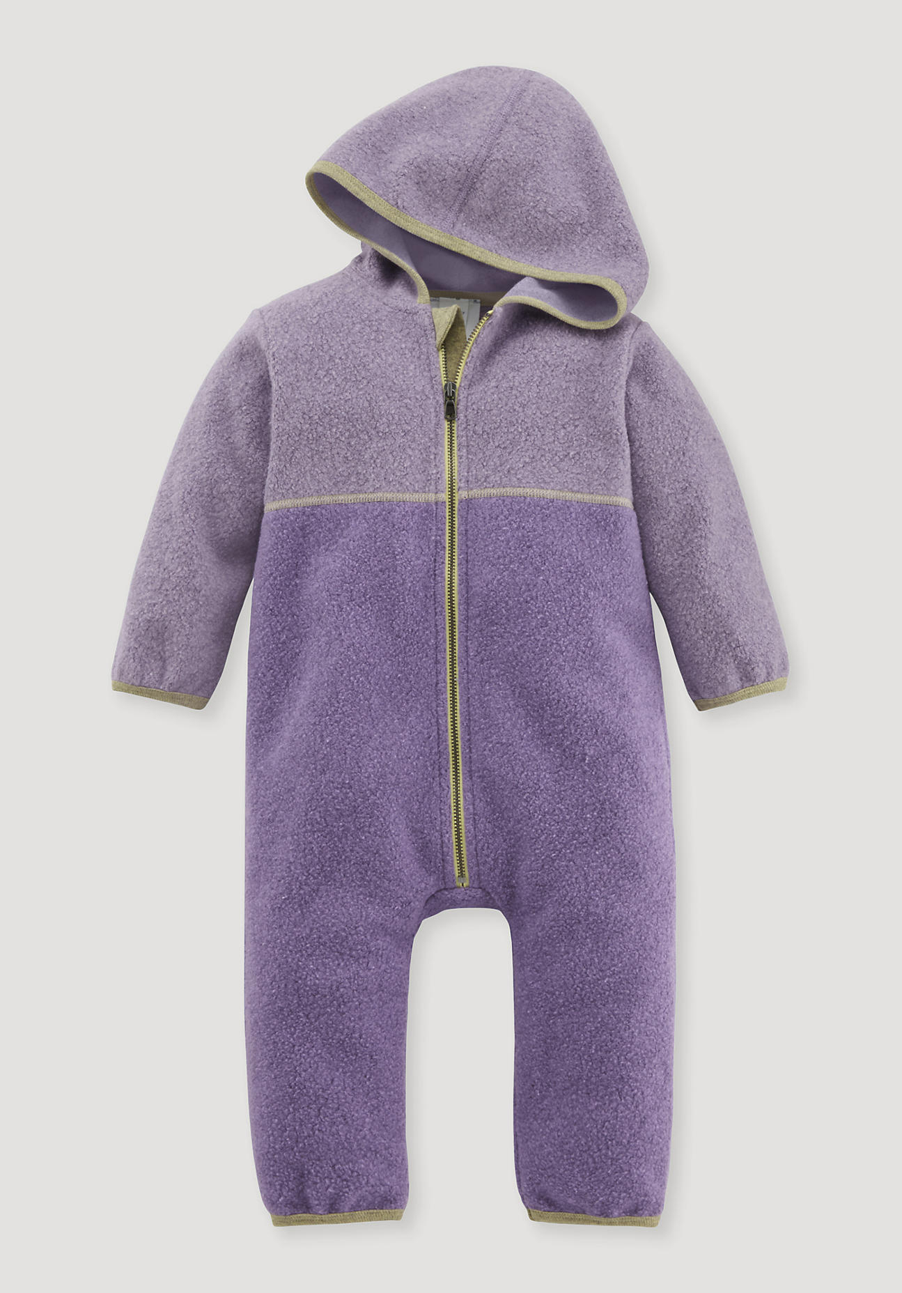 hessnatur Baby Fleece Overall Regular BETTER RECYCLING aus Bio-Baumwolle - lila Grösse62/68 von hessnatur