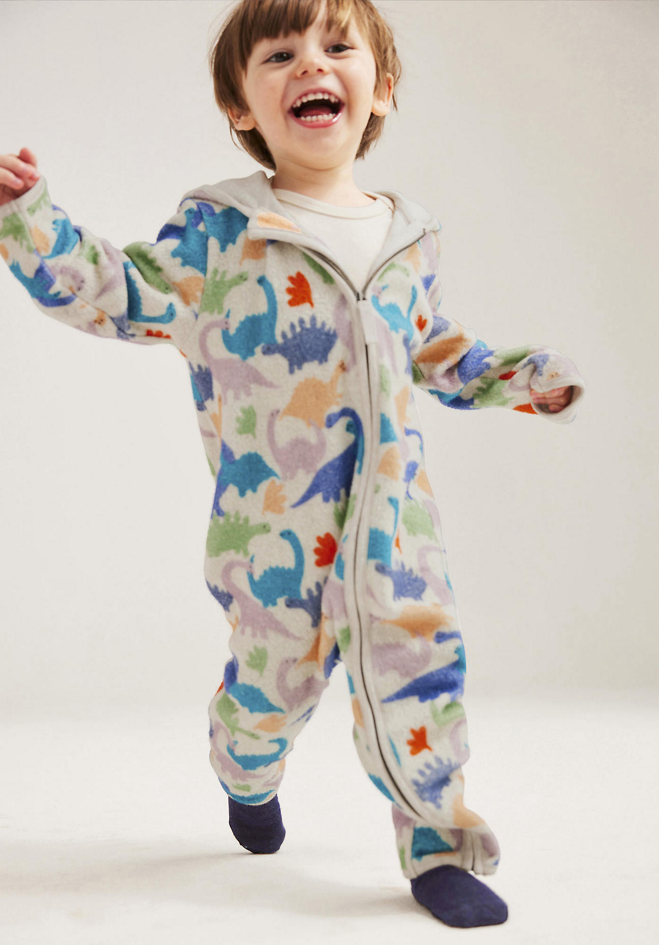 hessnatur Baby Fleece Overall Regular aus Bio-Baumwolle - blau Grösse50/56 von hessnatur