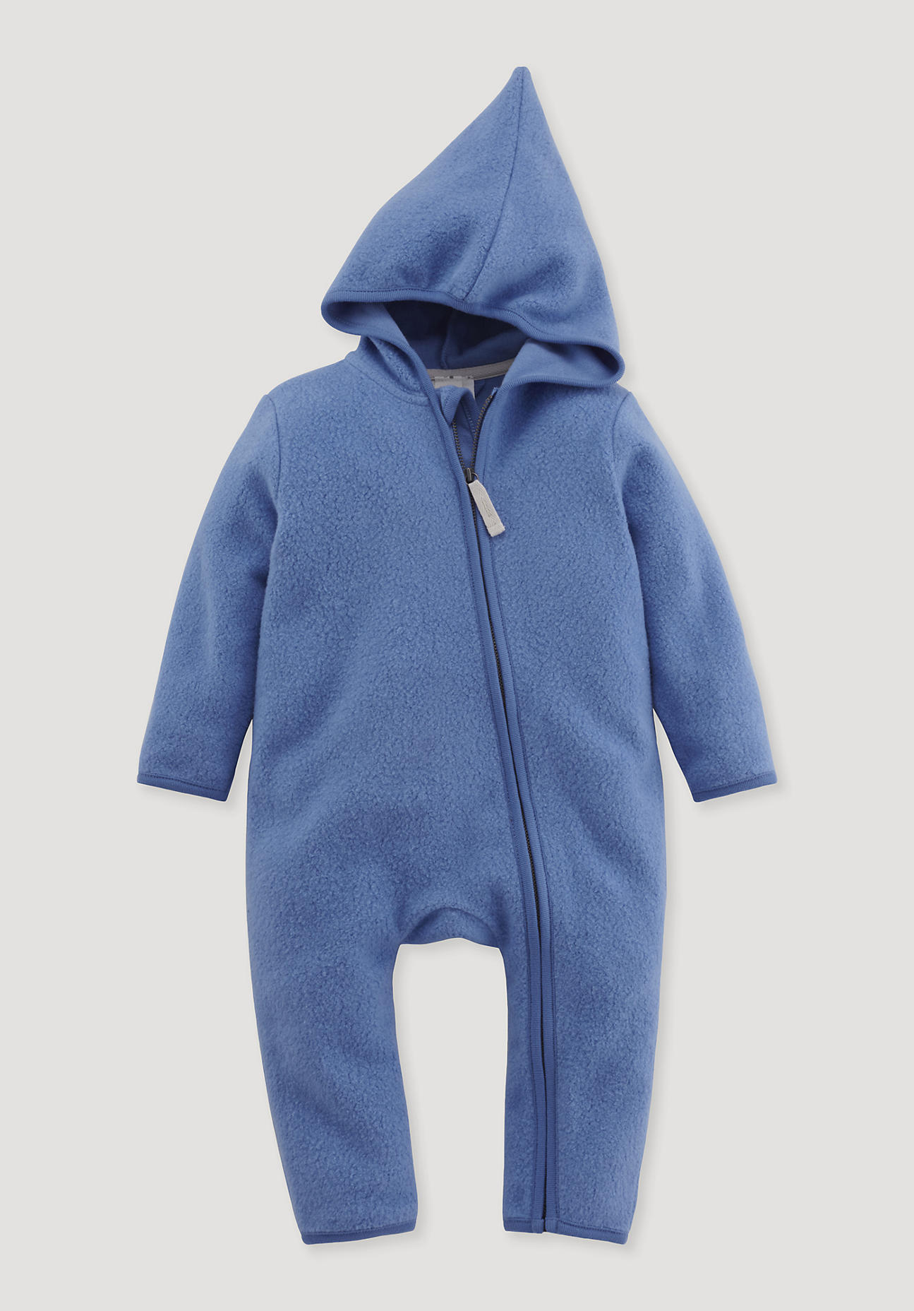 hessnatur Baby Fleece Overall Regular aus Bio-Baumwolle - blau Grösse50/56 von hessnatur