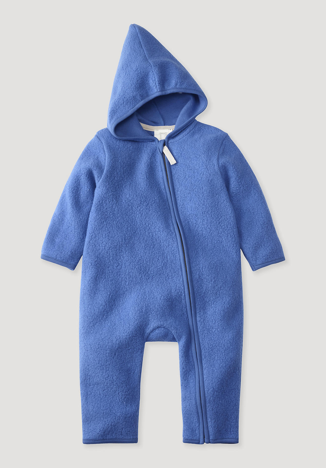 hessnatur Baby Fleece Overall Regular aus Bio-Baumwolle - blau Grösse62/68 von hessnatur