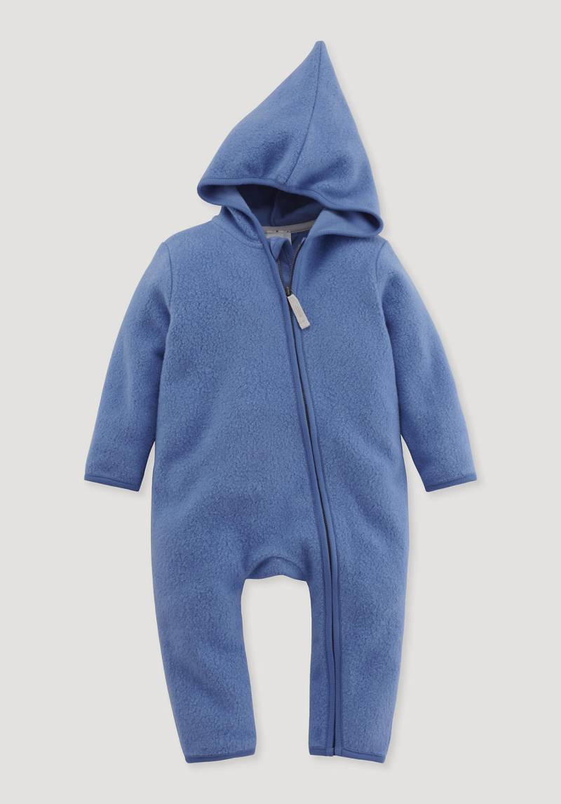 hessnatur Baby Fleece Overall Regular aus Bio-Baumwolle - blau Grösse62/68 von hessnatur