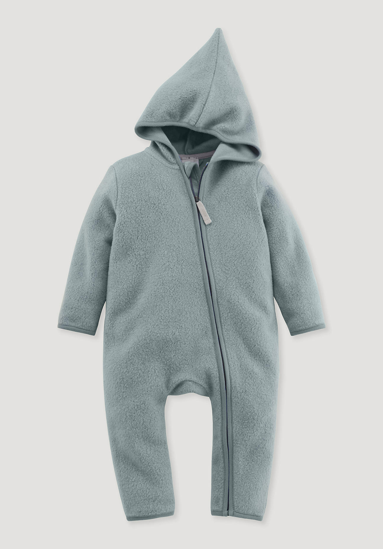 hessnatur Baby Fleece Overall Regular aus Bio-Baumwolle - grün Grösse50/56 von hessnatur