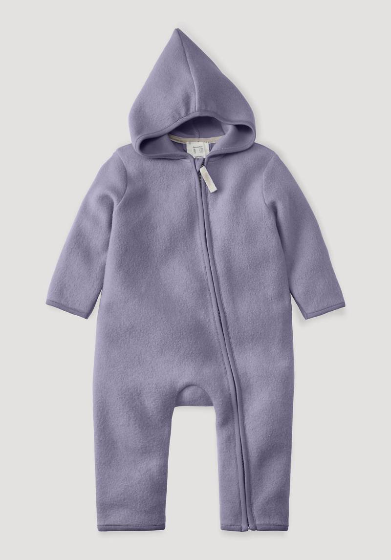 hessnatur Baby Fleece Overall Regular aus Bio-Baumwolle - lila Grösse50/56 von hessnatur