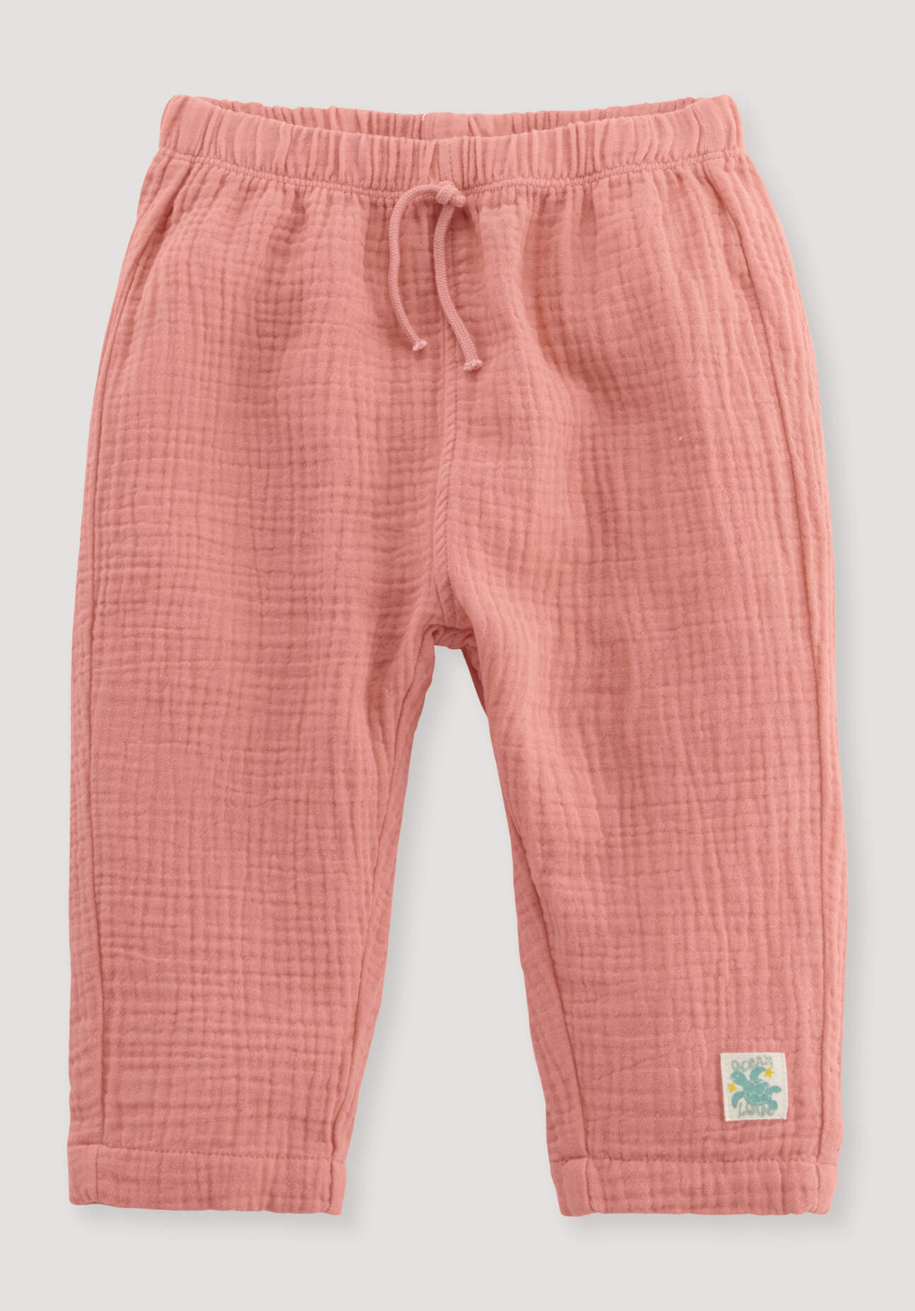 hessnatur Baby Musselin Hose Regular aus Bio-Baumwolle - rosa Grösse62/68 von hessnatur