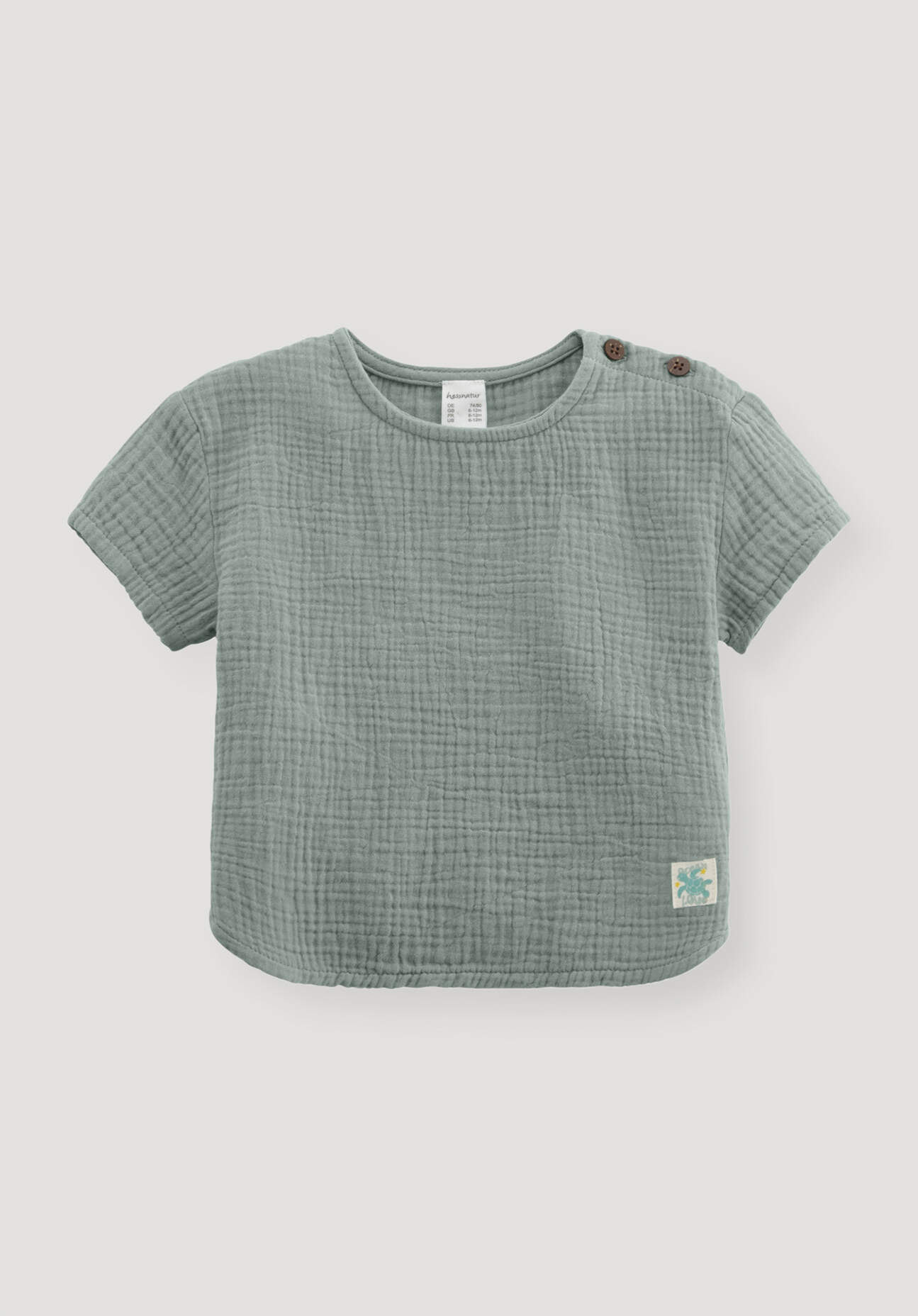 hessnatur Baby Musselin Shirt Regular aus Bio-Baumwolle - grün Grösse74/80 hessnatur Baby Musselin Shirt Regular aus Bio-Baumwolle - grün Grösse74/80 von hessnatur