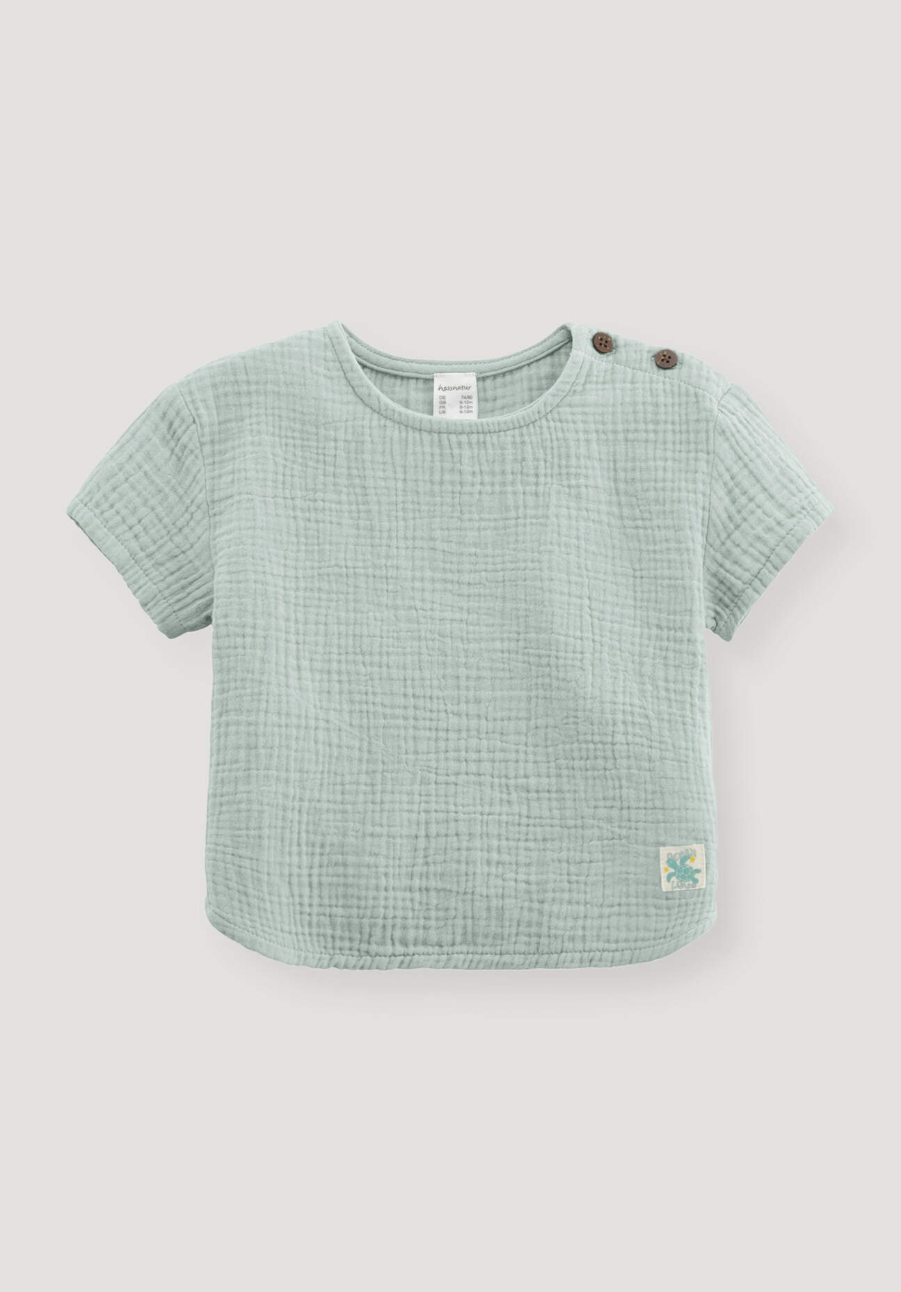 hessnatur Baby Musselin Shirt Regular aus Bio-Baumwolle - grün Grösse74/80 hessnatur Baby Musselin Shirt Regular aus Bio-Baumwolle - grün Grösse74/80 von hessnatur