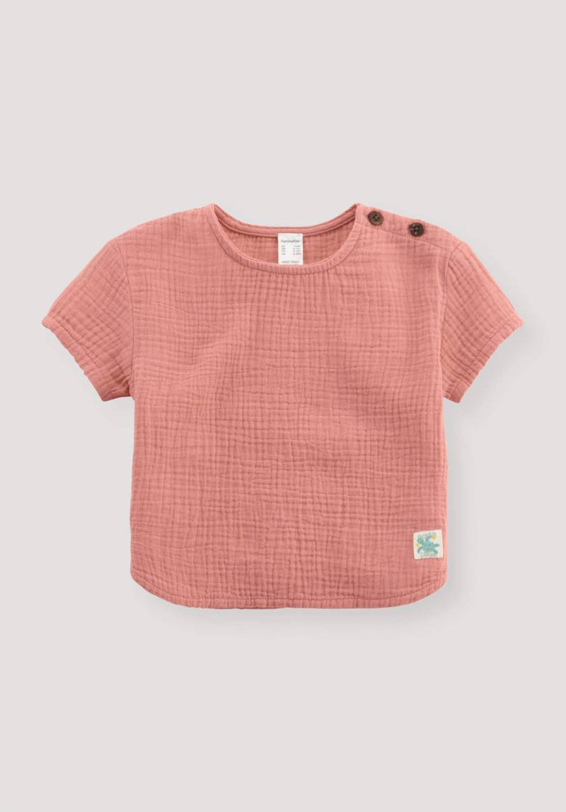 hessnatur Baby Musselin Shirt Regular aus Bio-Baumwolle - rosa Grösse86/92 von hessnatur