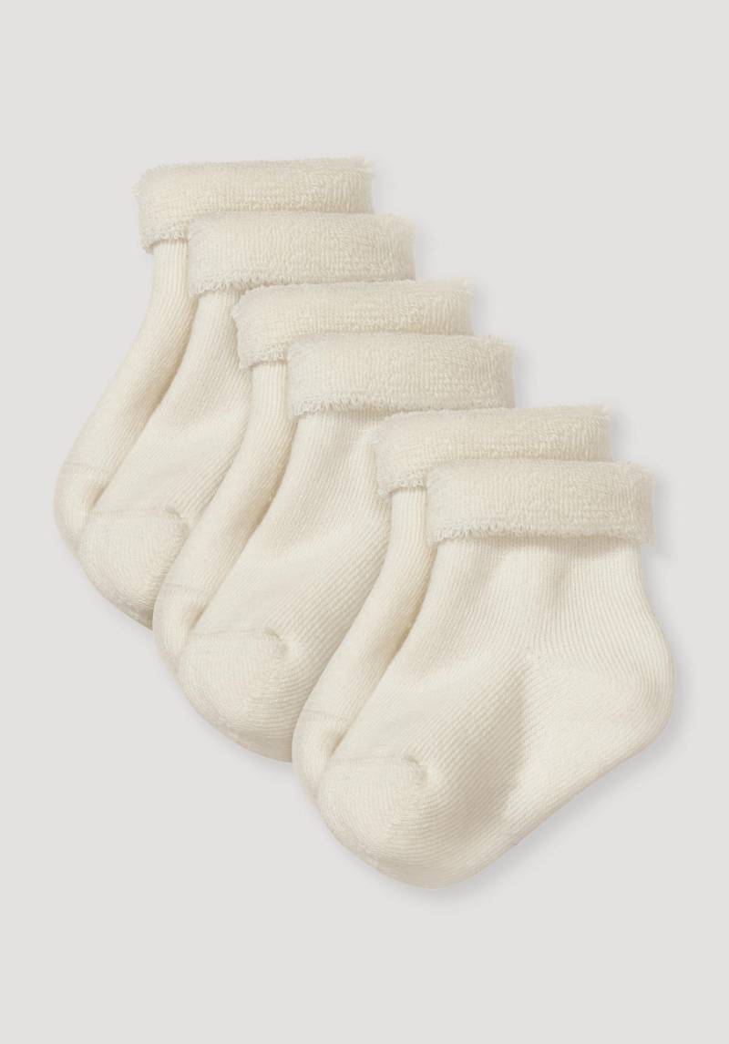 hessnatur Baby Plüsch Socken aus Bio-Baumwolle - naturfarben Grösse19-22 von hessnatur