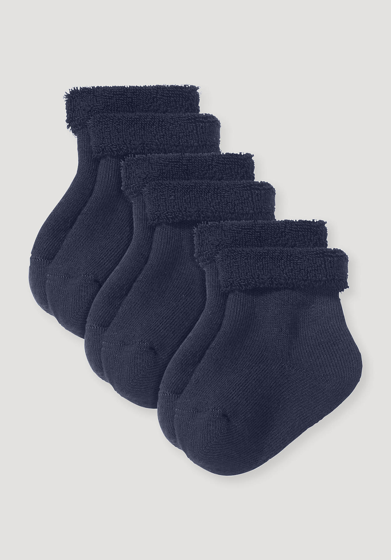 hessnatur Baby Plüsch Socken aus Bio-Baumwolle - blau Grösse19-22 von hessnatur