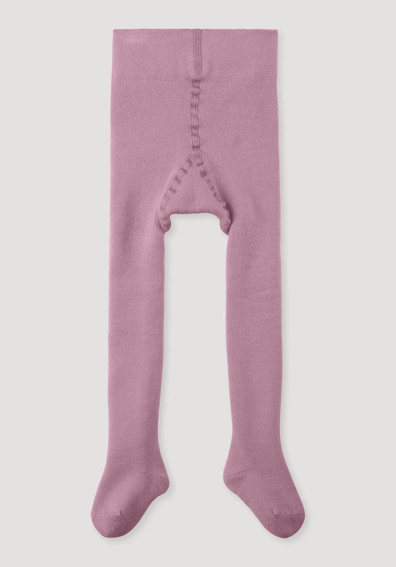 hessnatur Baby Plüsch Strumpfhose aus Bio-Baumwolle - rosa Grösse50/56 von hessnatur