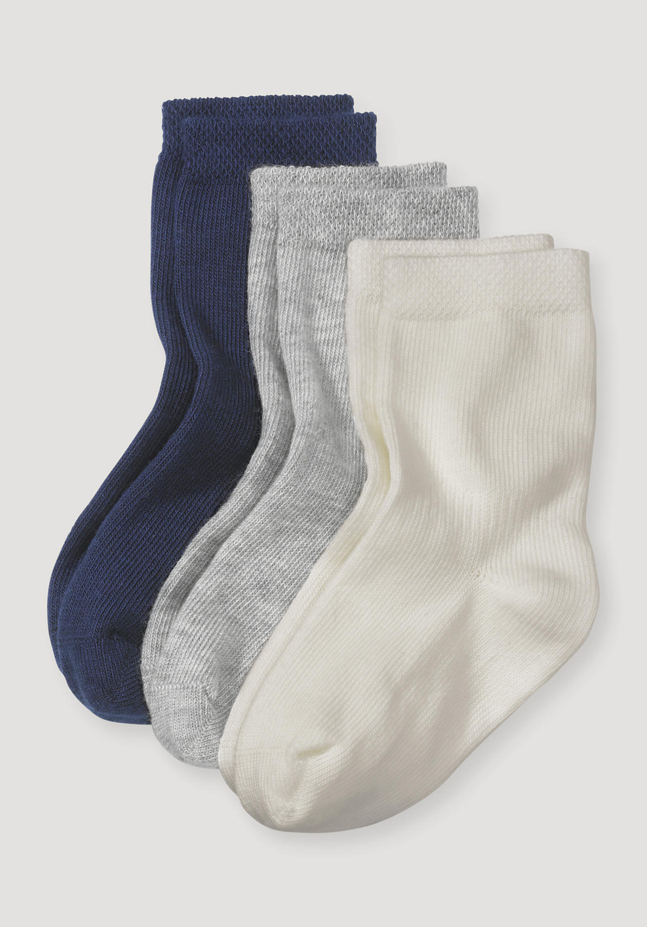 hessnatur Baby Socken im 3er- Pack aus Bio-Baumwolle - blau Grösse19-22 von hessnatur