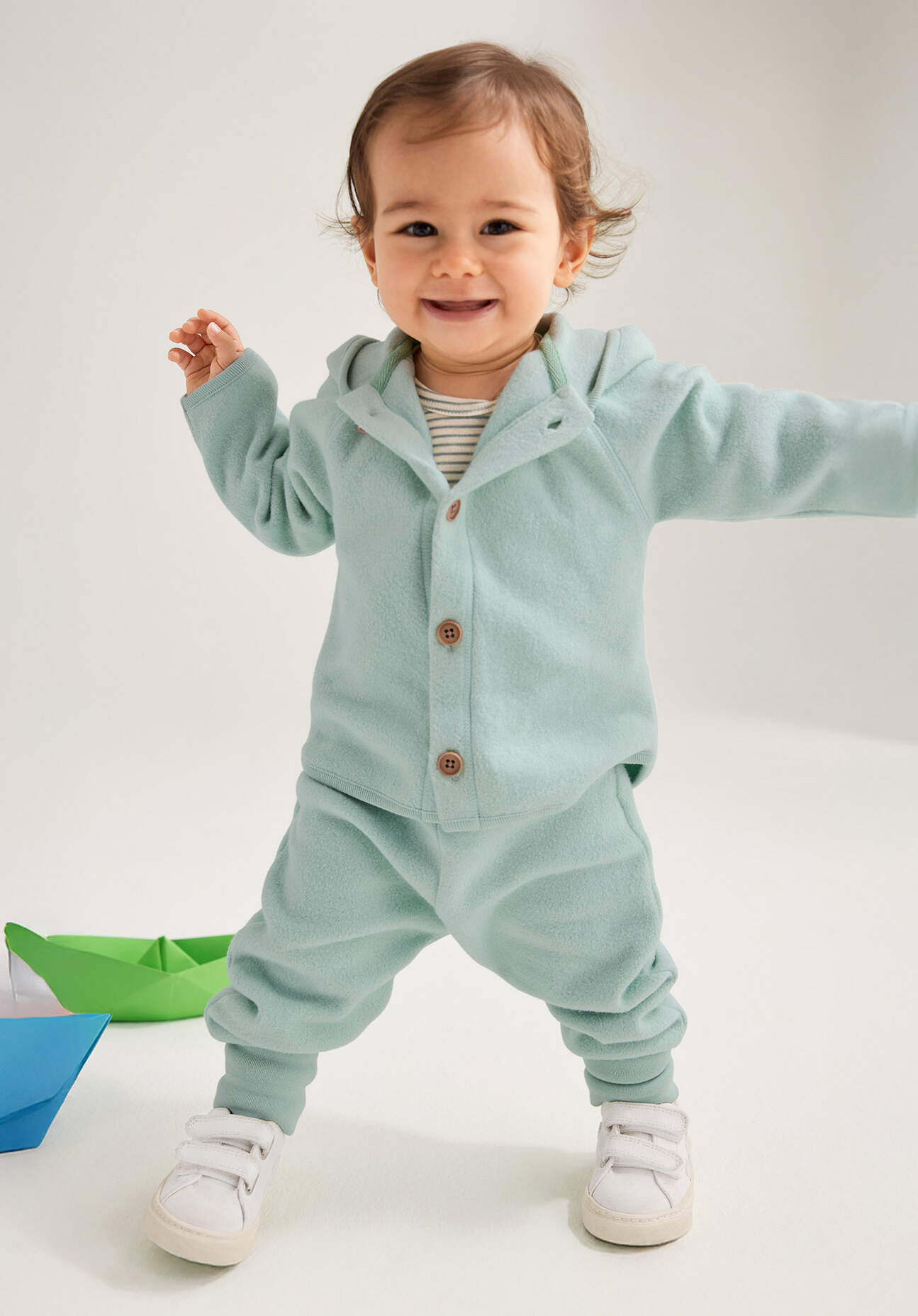 hessnatur Baby Softfleece Hose aus Bio-Baumwolle - grün Grösse98/104 hessnatur Baby Softfleece Hose aus Bio-Baumwolle - grün Grösse98/104 von hessnatur
