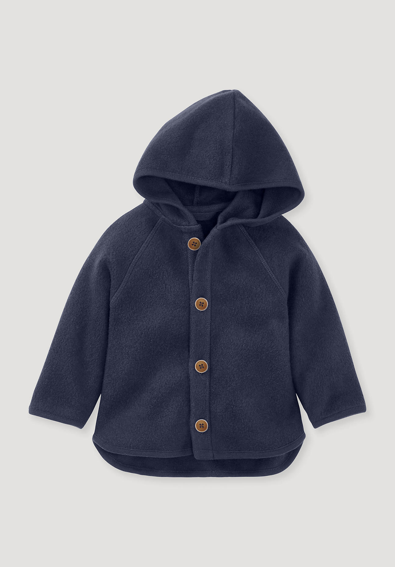 hessnatur Baby Softfleece Jacke Regular aus Bio-Baumwolle - blau Grösse86/92 von hessnatur