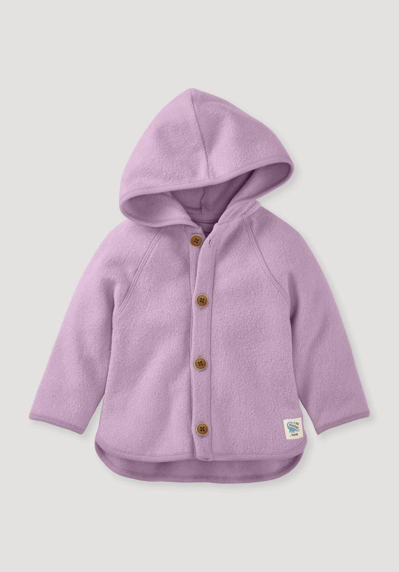 hessnatur Baby Softfleece Jacke Regular aus Bio-Baumwolle - rosa Grösse62/68 von hessnatur