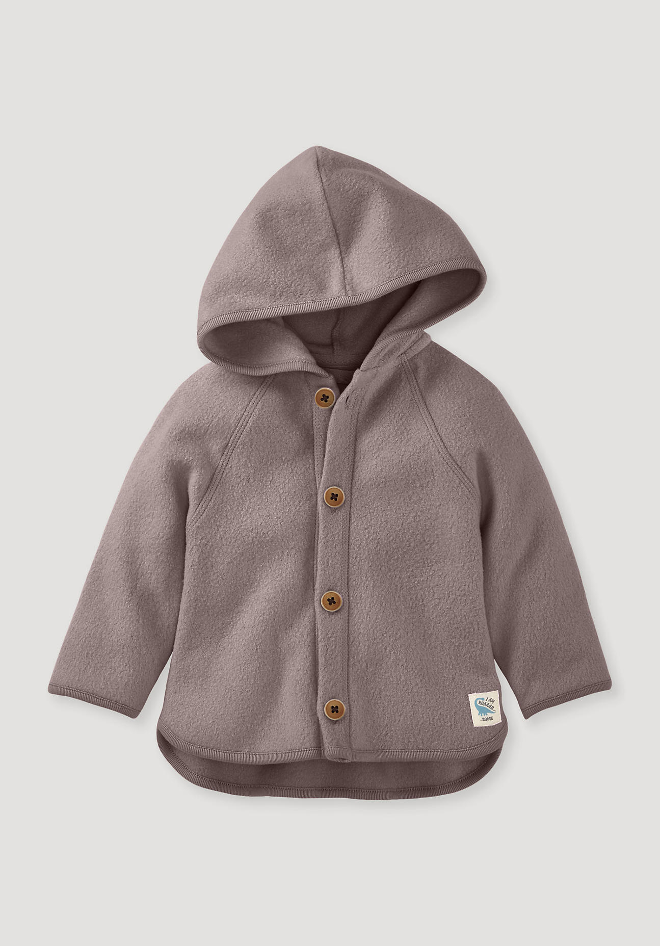 hessnatur Baby Softfleece Jacke Regular aus Bio-Baumwolle - lila Grösse62/68 von hessnatur