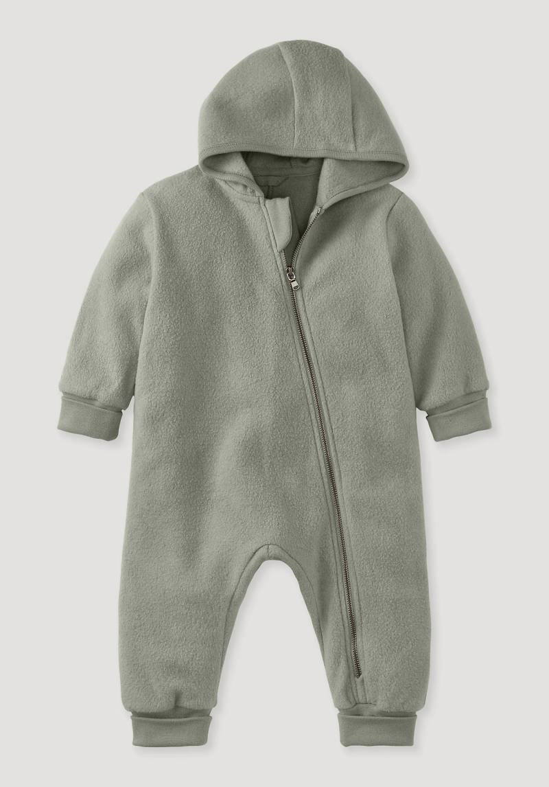 hessnatur Baby Softfleece Overall Regular aus Bio-Baumwolle - grün Grösse62/68 von hessnatur