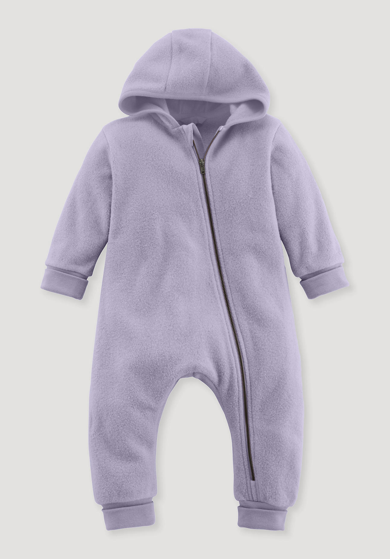 hessnatur Baby Softfleece Overall Regular aus Bio-Baumwolle - lila Grösse62/68 von hessnatur