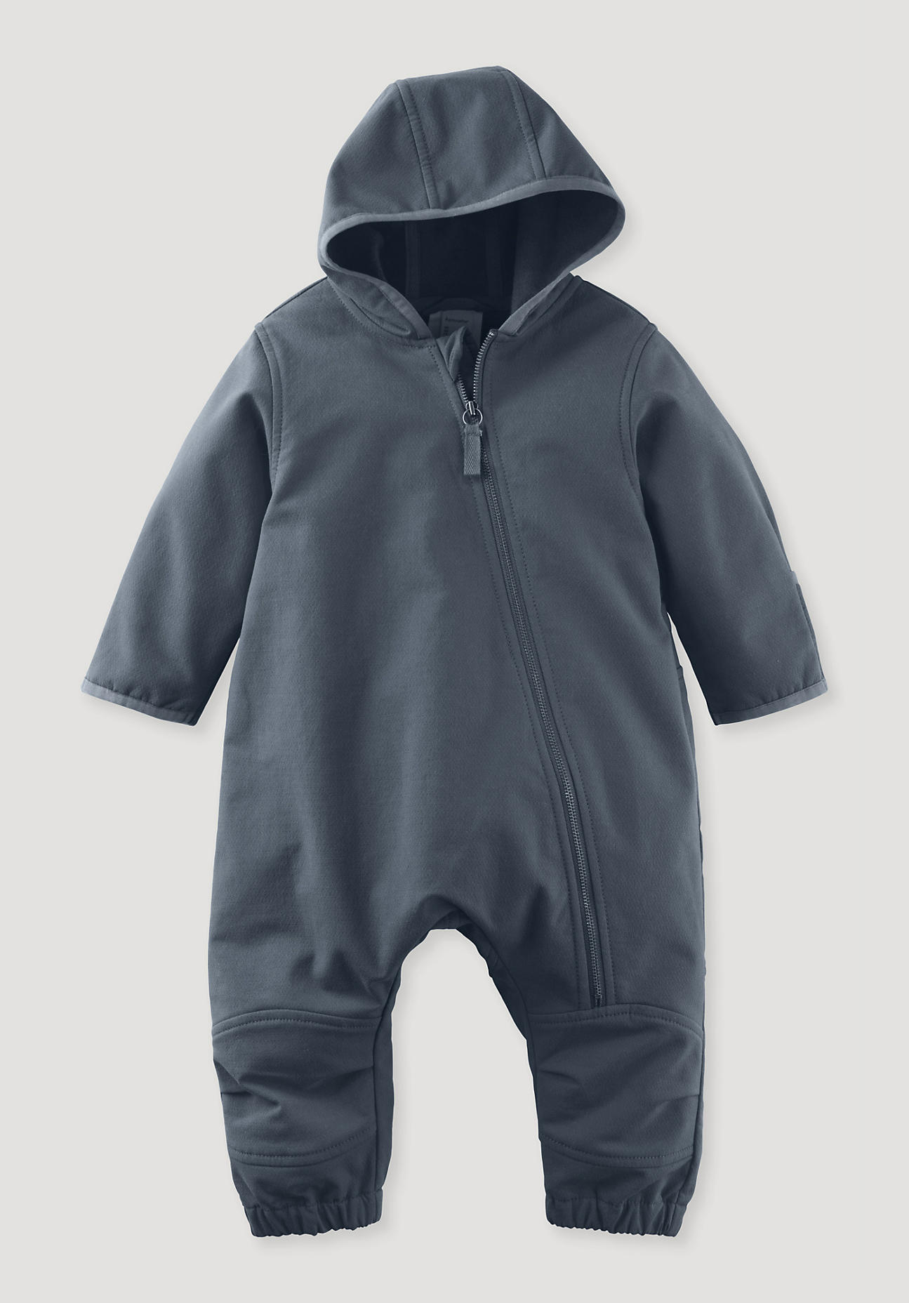 hessnatur Baby Softshell Overall Relaxed aus Bio-Baumwolle - blau Grösse86/92 von hessnatur