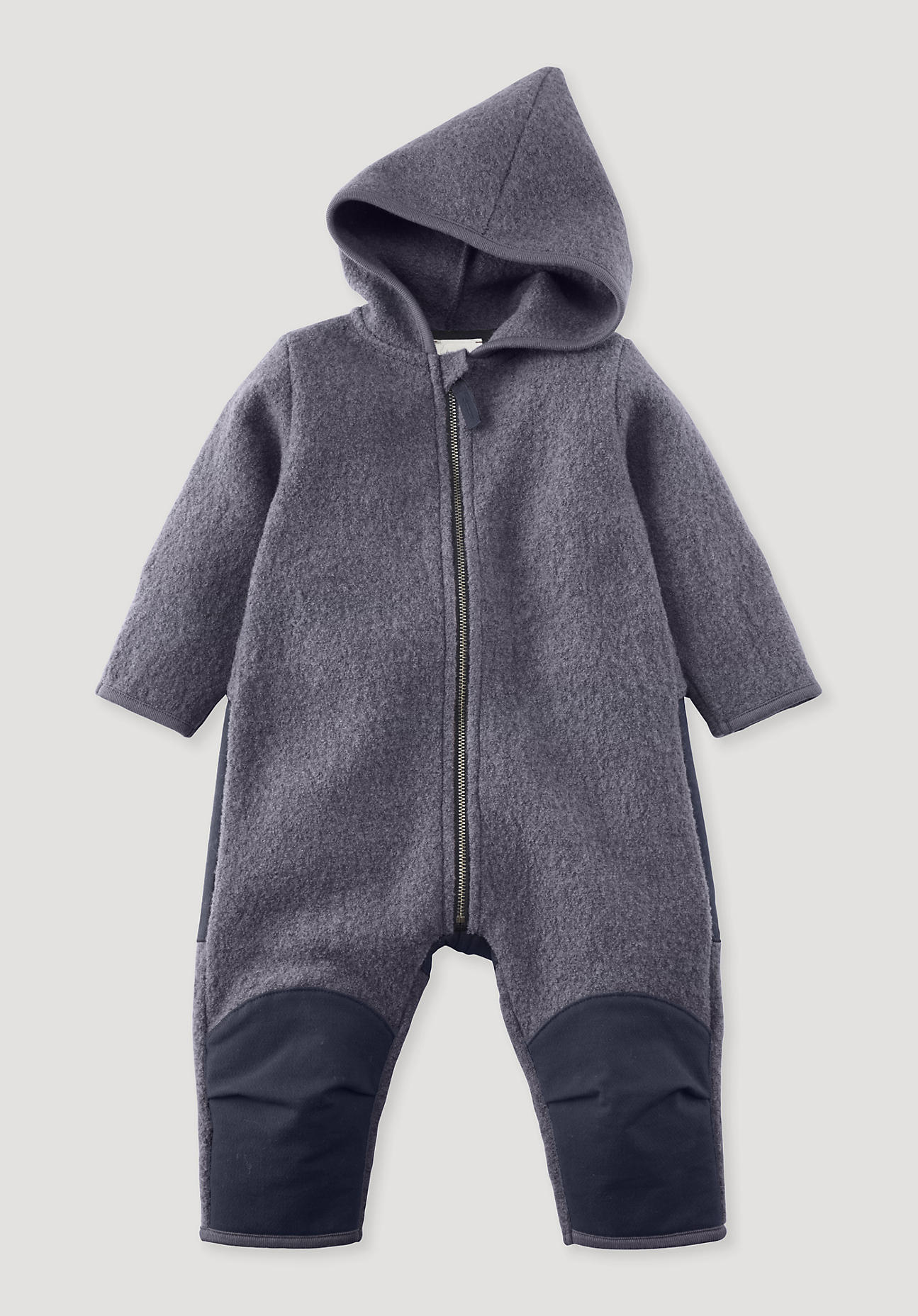 hessnatur Baby Wollwalk Overall Regular mit Softshell und Bio-Merinowolle - lila Grösse62/68 von hessnatur