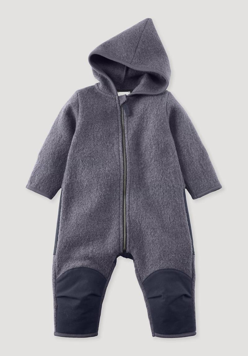 hessnatur Baby Wollwalk Overall Regular mit Softshell und Bio-Merinowolle - lila Grösse86/92 von hessnatur