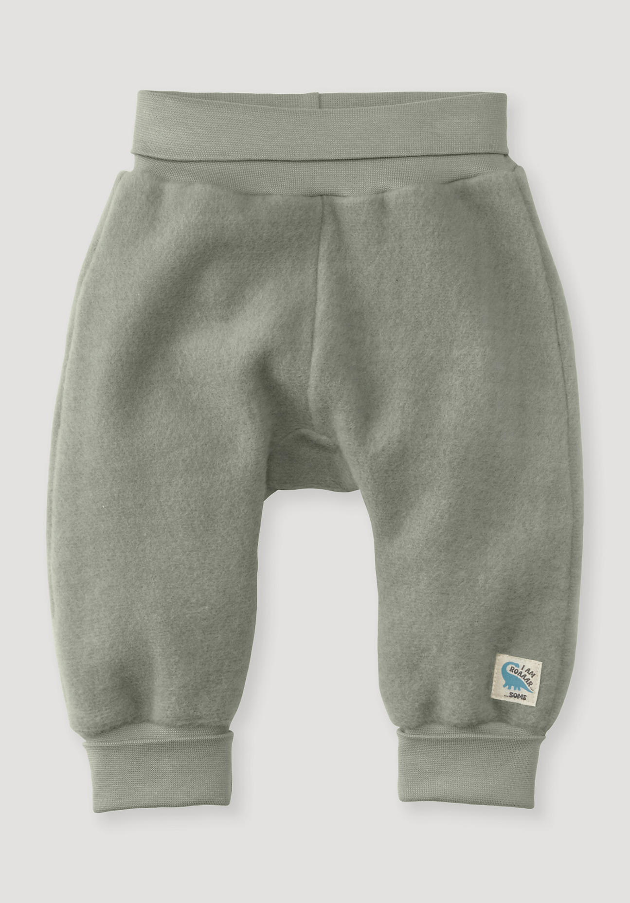 hessnatur Baby Wollfleece Hose Regular aus Bio-Merinowolle und Bio-Baumwolle - grün Grösse62/68 von hessnatur