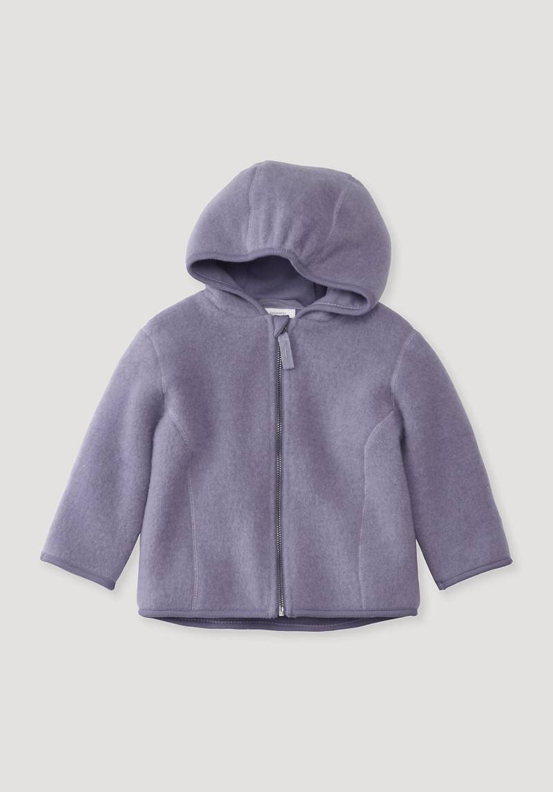 hessnatur Baby Wollfleece Jacke Regular aus Bio-Merinowolle - lila Grösse62/68 von hessnatur