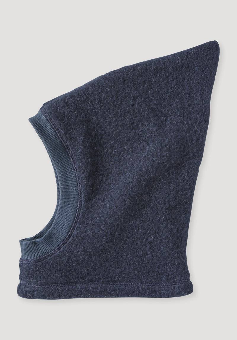 hessnatur Baby Wollfleece Mütze Regular aus Bio-Merinowolle - blau Grösse45/47 von hessnatur