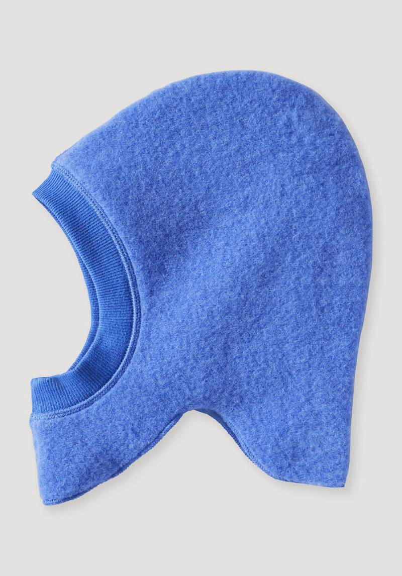 hessnatur Baby Wollfleece Mütze aus Bio-Merinowolle - blau Grösse41-43 cm Kopfumfang von hessnatur