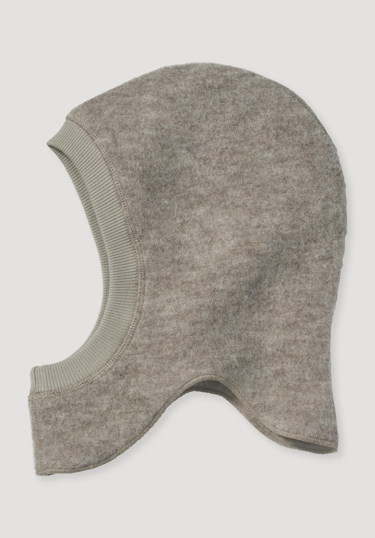 hessnatur Baby Wollfleece Mütze aus Bio-Merinowolle - grau Grösse41-43 cm Kopfumfang von hessnatur