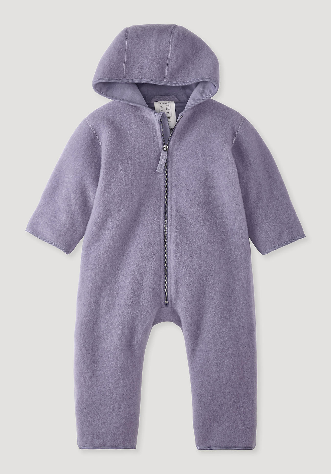 hessnatur Baby Wollfleece Overall Regular aus Bio-Merinowolle - lila Grösse50/56 von hessnatur