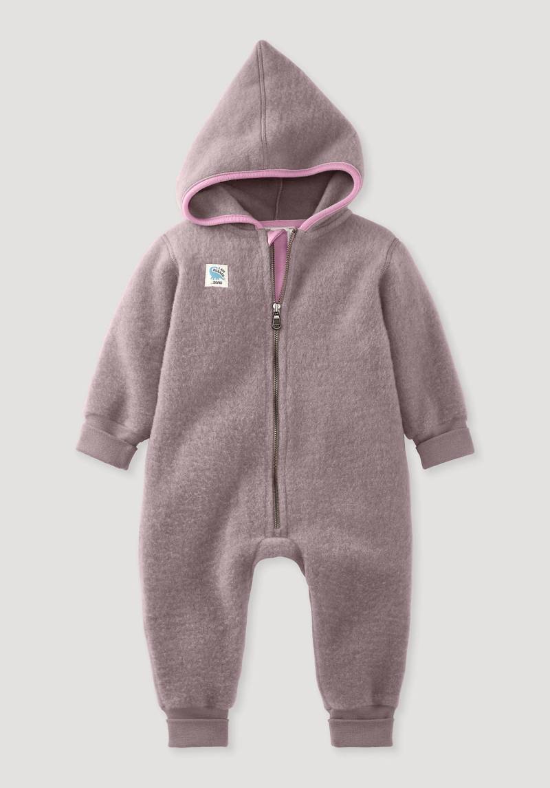 hessnatur Baby Wollfleece Overall Regular aus Bio-Merinowolle - lila Grösse62/68 von hessnatur