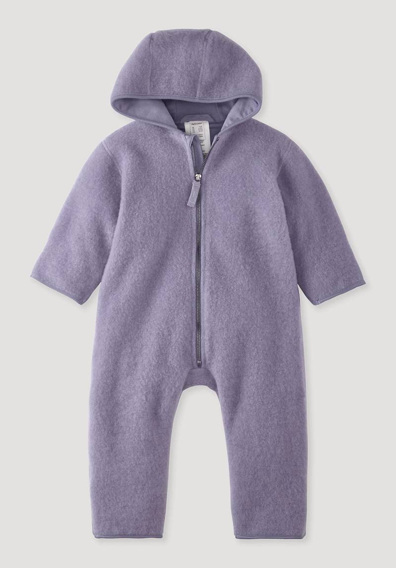 hessnatur Baby Wollfleece Overall Regular aus Bio-Merinowolle - lila Grösse74/80 von hessnatur