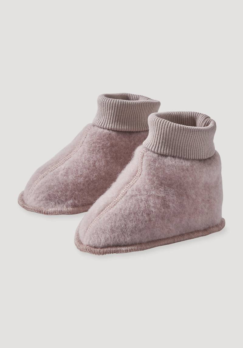 hessnatur Baby Wollfleece Schuhe aus Bio-Merinowolle - lila Grösse50/56 von hessnatur