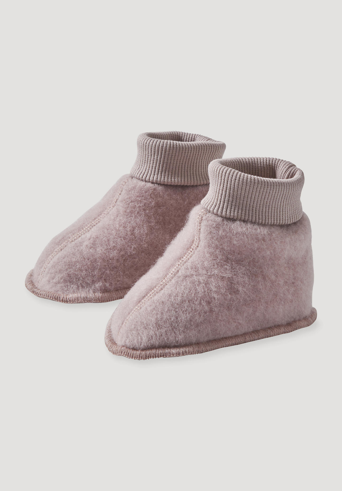 hessnatur Baby Wollfleece Schuhe aus Bio-Merinowolle - lila Grösse62/68 von hessnatur