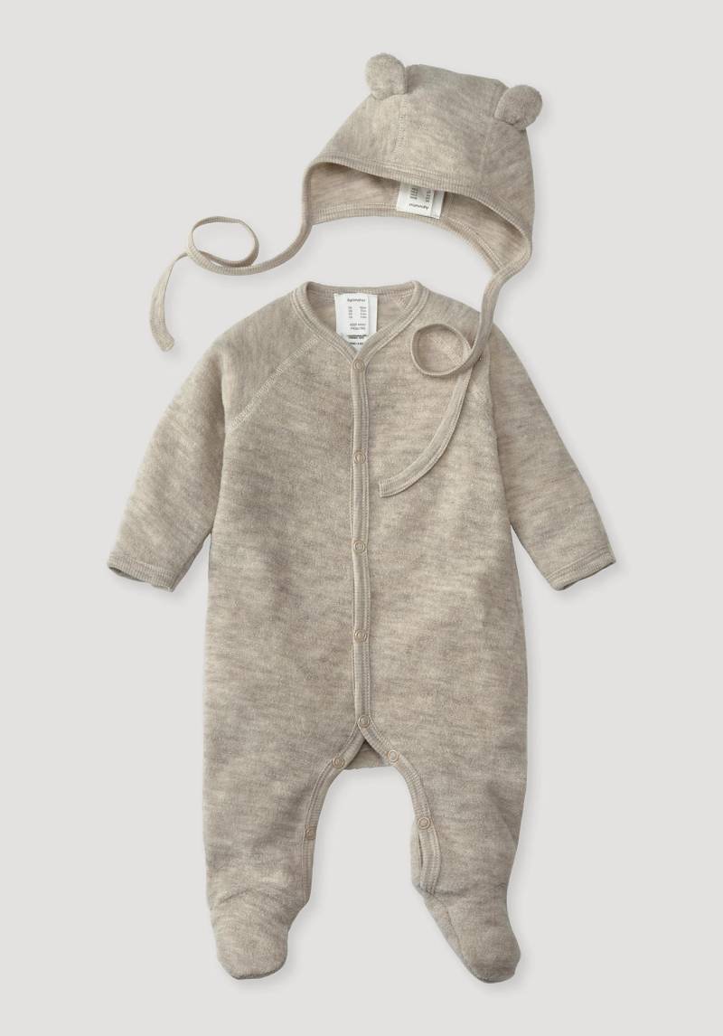 hessnatur Baby Wollfrottee Erstlingsausstattung aus Bio-Merinowolle - beige Grösse62/68 von hessnatur