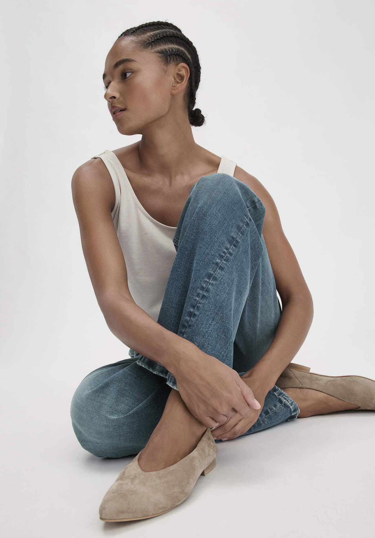 hessnatur Damen Ballerina aus chromfrei gegerbtem Nubuk-Leder - grau Grösse38 hessnatur Damen Ballerina aus chromfrei gegerbtem Nubuk-Leder - grau Grösse38 von hessnatur