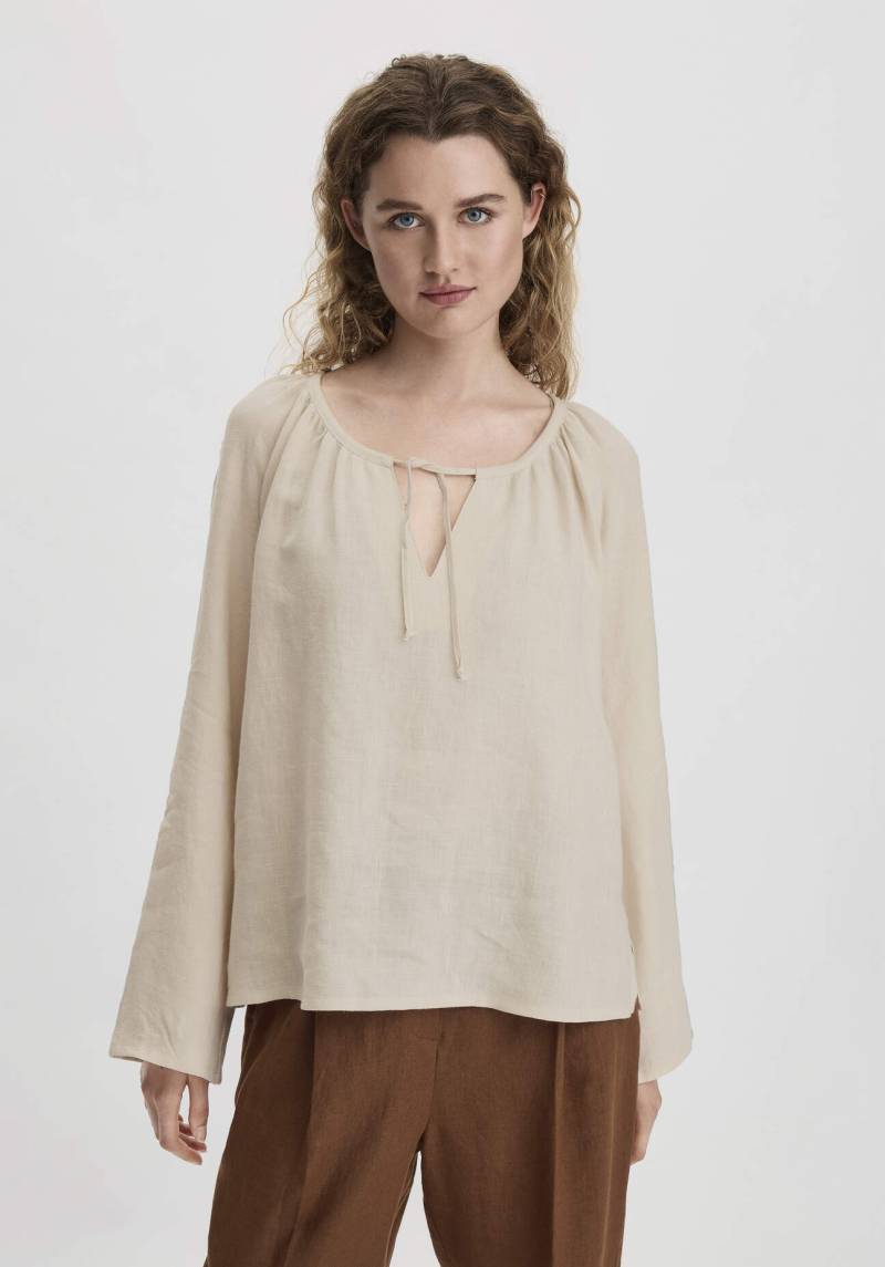 hessnatur Damen Bluse Oversize aus Leinen - beige Grösse44 von hessnatur