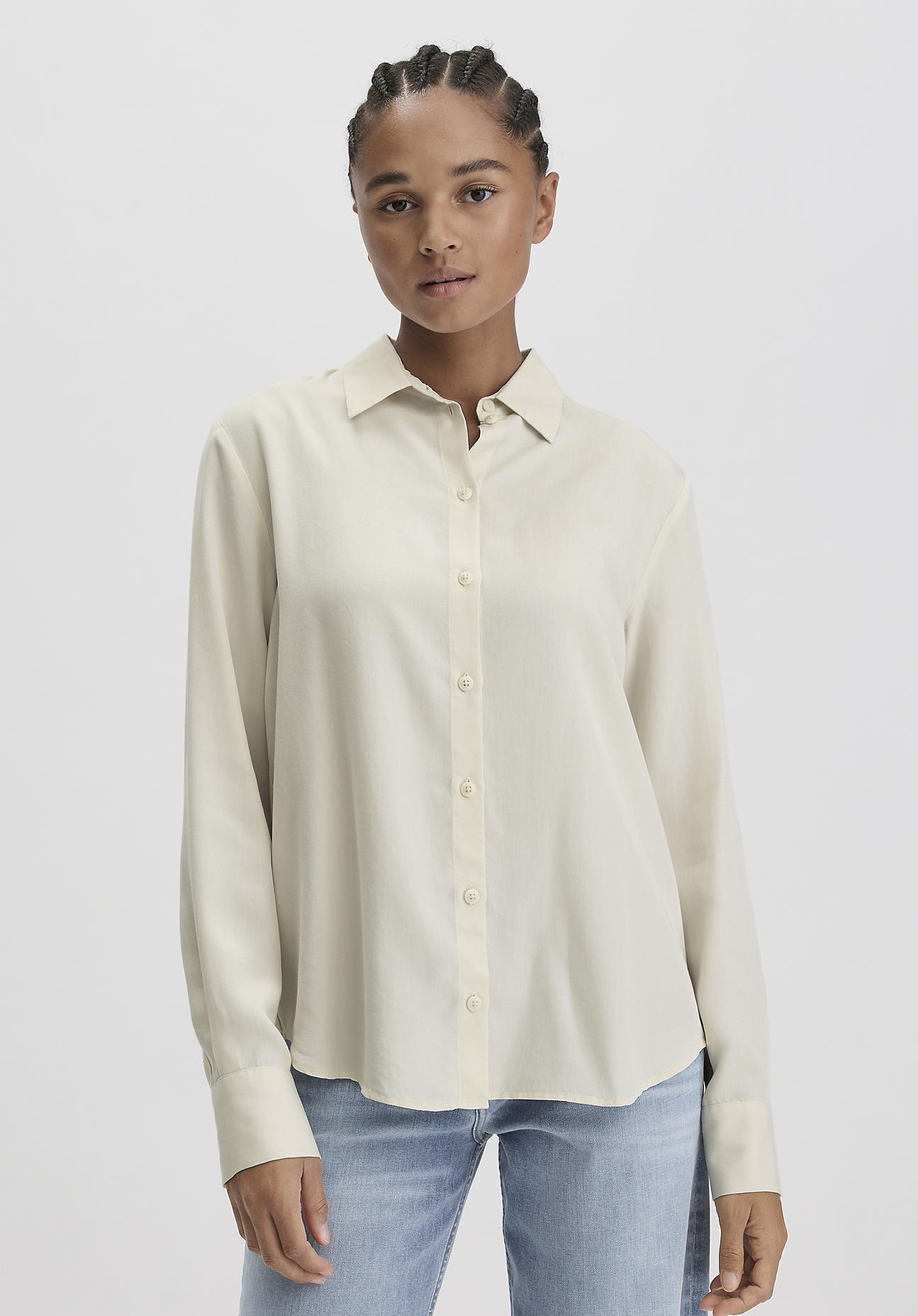 hessnatur Damen Bluse Relaxed aus TENCEL™ Lyocell - beige Grösse46 hessnatur Damen Bluse Relaxed aus TENCEL™ Lyocell - beige Grösse46 von hessnatur
