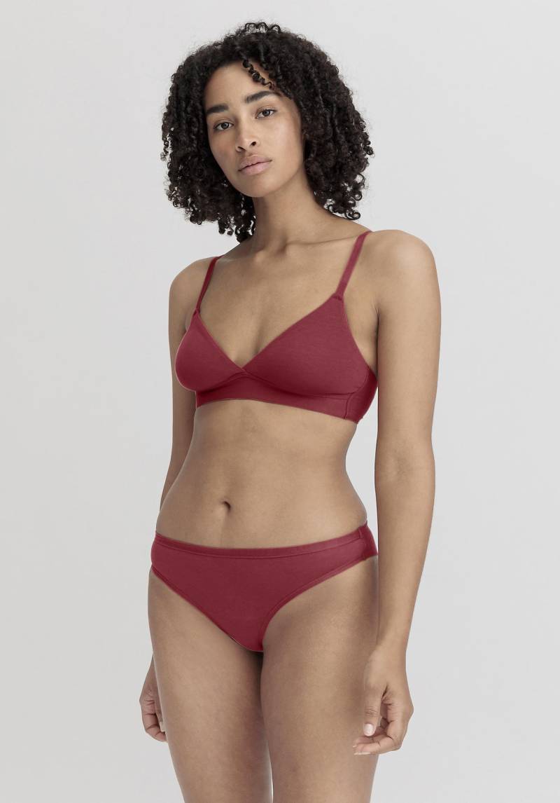 hessnatur Damen Brazil Regular Cut PURE BALANCE aus Bio-Baumwolle und Tencel™ Modal - rot Grösse44 von hessnatur