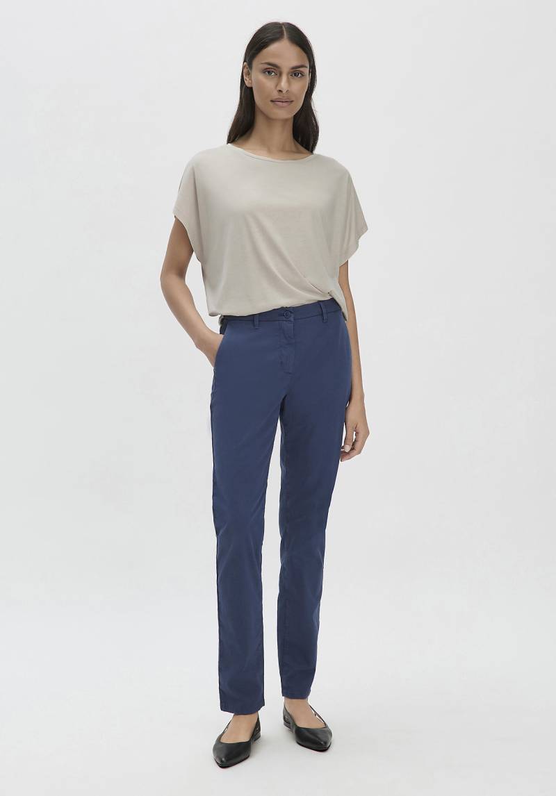 hessnatur Damen Chino Regular aus Bio-Baumwolle - blau Grösse38 von hessnatur