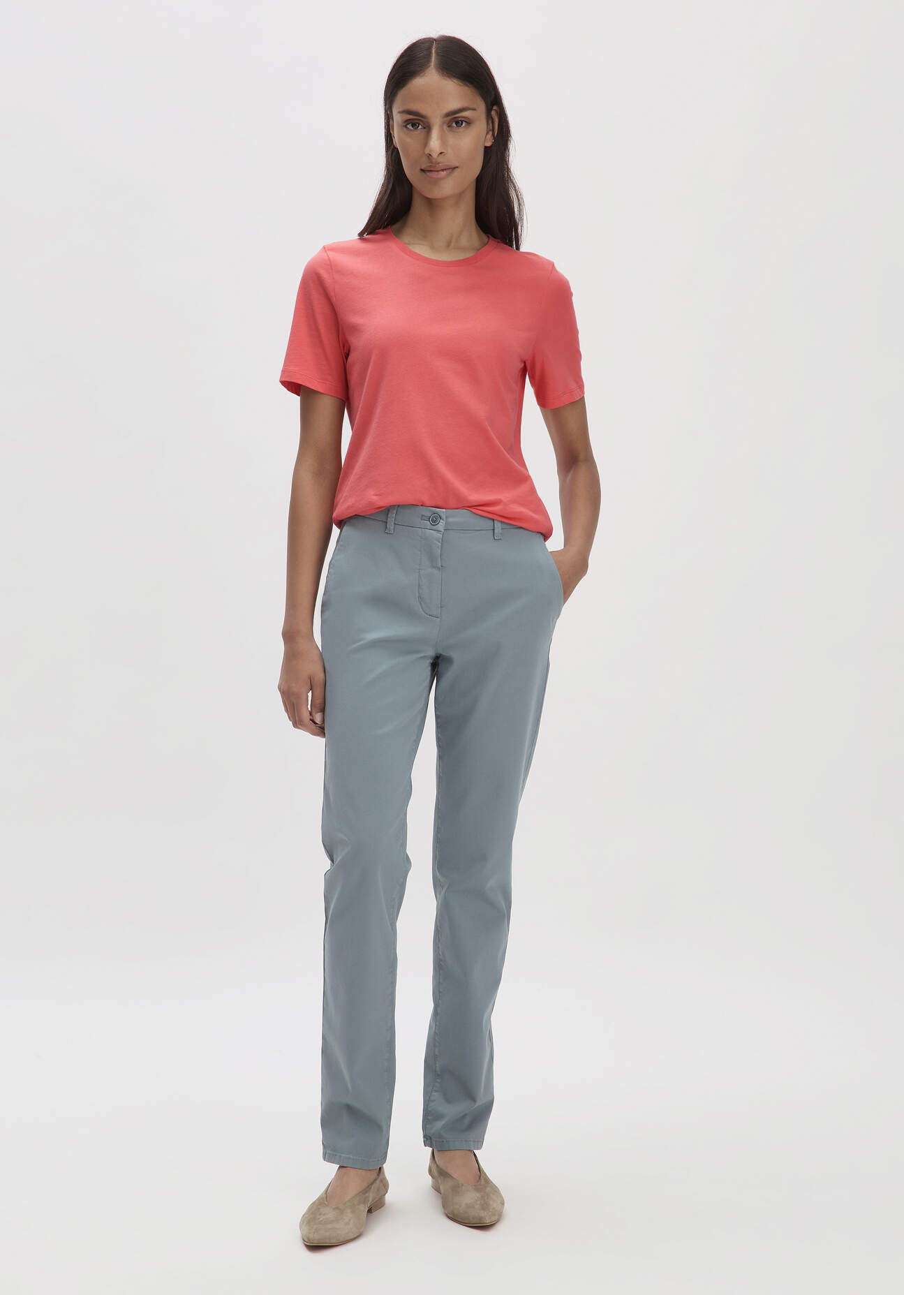 hessnatur Damen Chino Regular aus Bio-Baumwolle - grün Grösse42 hessnatur Damen Chino Regular aus Bio-Baumwolle - grün Grösse42 von hessnatur