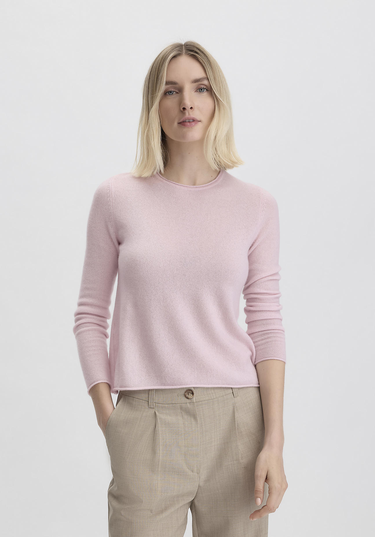 hessnatur Damen FTC × HESSNATUR Pullover Regular aus Kaschmir - rosa GrösseL von hessnatur