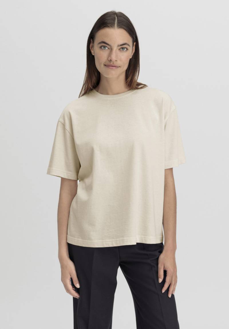 hessnatur Damen Heavy Shirt Oversize aus Bio-Baumwolle - naturfarben Grösse44 von hessnatur