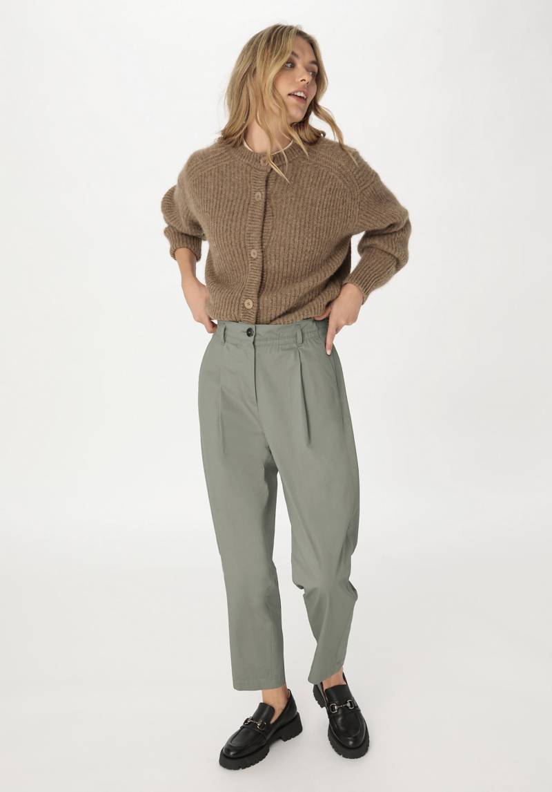 hessnatur Damen Hose Ballon Relaxed aus Bio-Baumwolle - grün Grösse40 von hessnatur