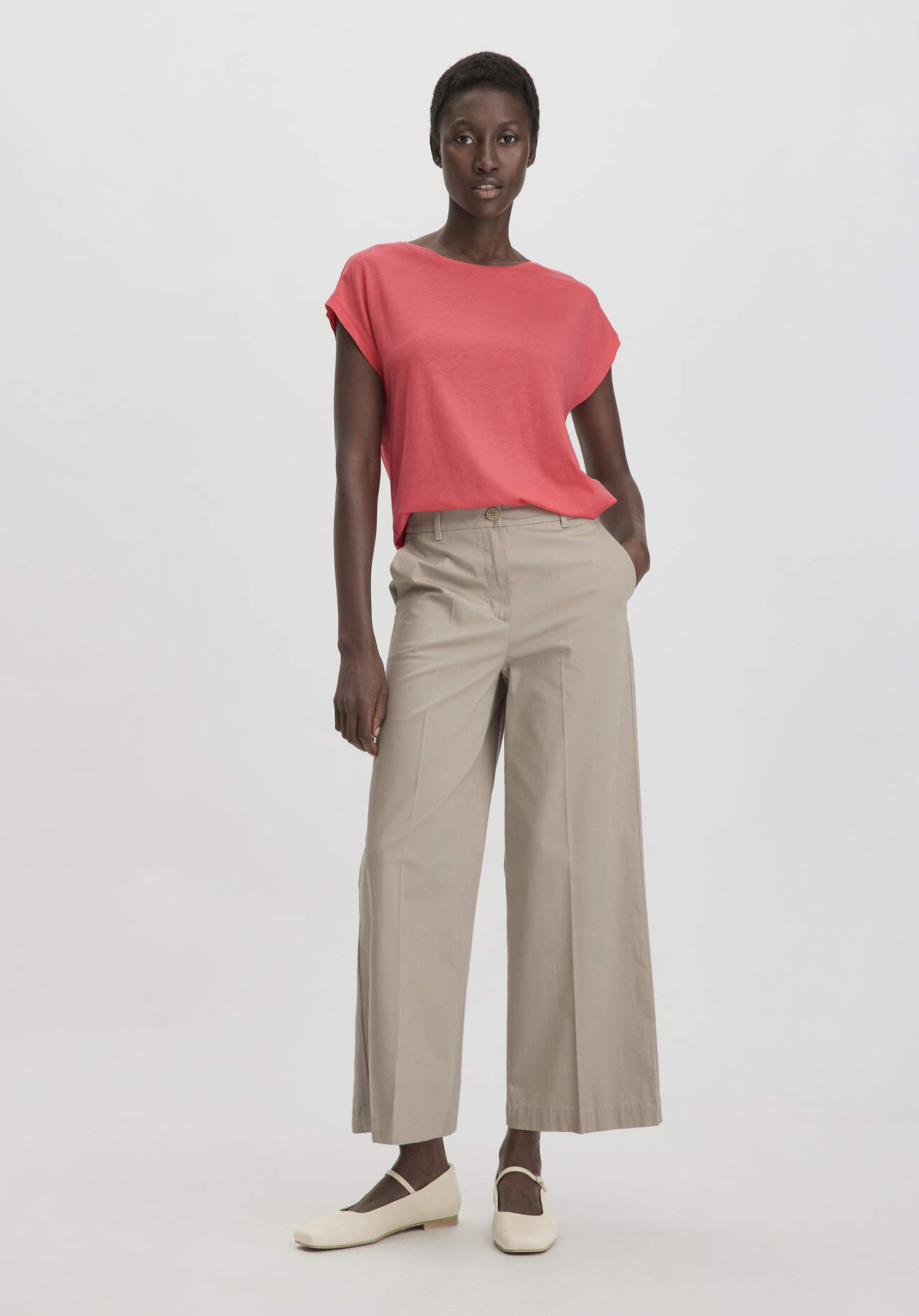 hessnatur Damen Hose Culotte Regular aus Bio-Baumwolle - beige Grösse46 hessnatur Damen Hose Culotte Regular aus Bio-Baumwolle - beige Grösse46 von hessnatur
