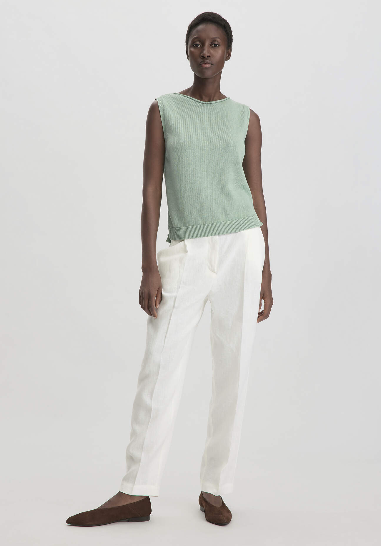 hessnatur Damen Hose Straight Leg Relaxed aus Leinen - weiß Grösse40 hessnatur Damen Hose Straight Leg Relaxed aus Leinen - weiß Grösse40 von hessnatur