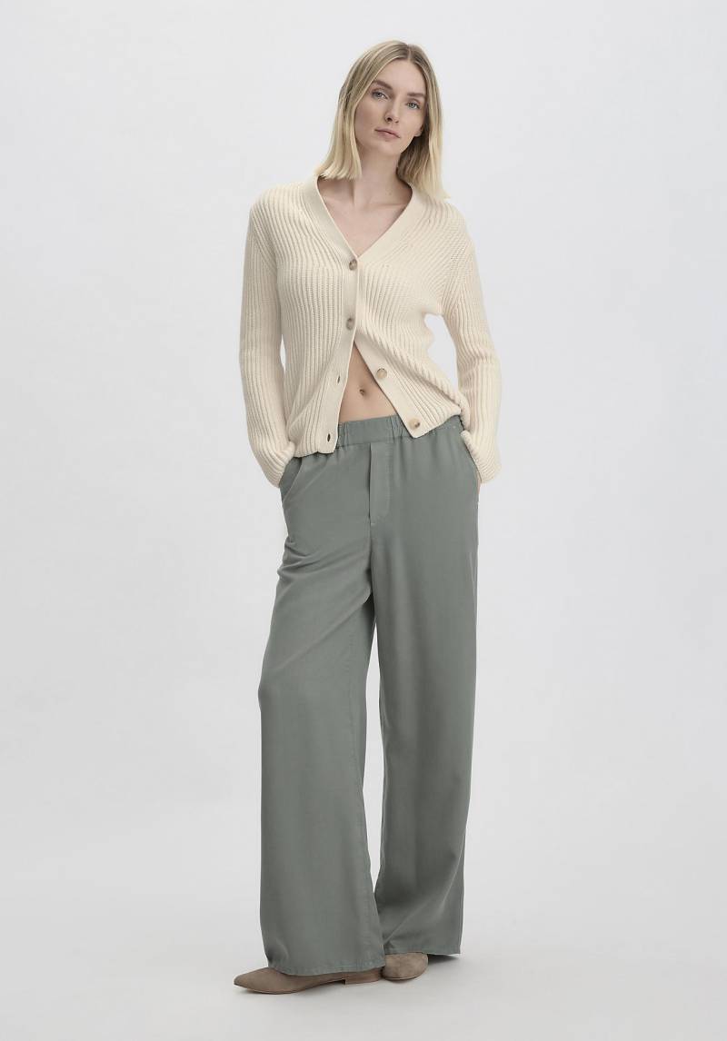 hessnatur Damen Hose Wide Leg Relaxed aus TENCEL™ Lyocell - grün Grösse48 von hessnatur