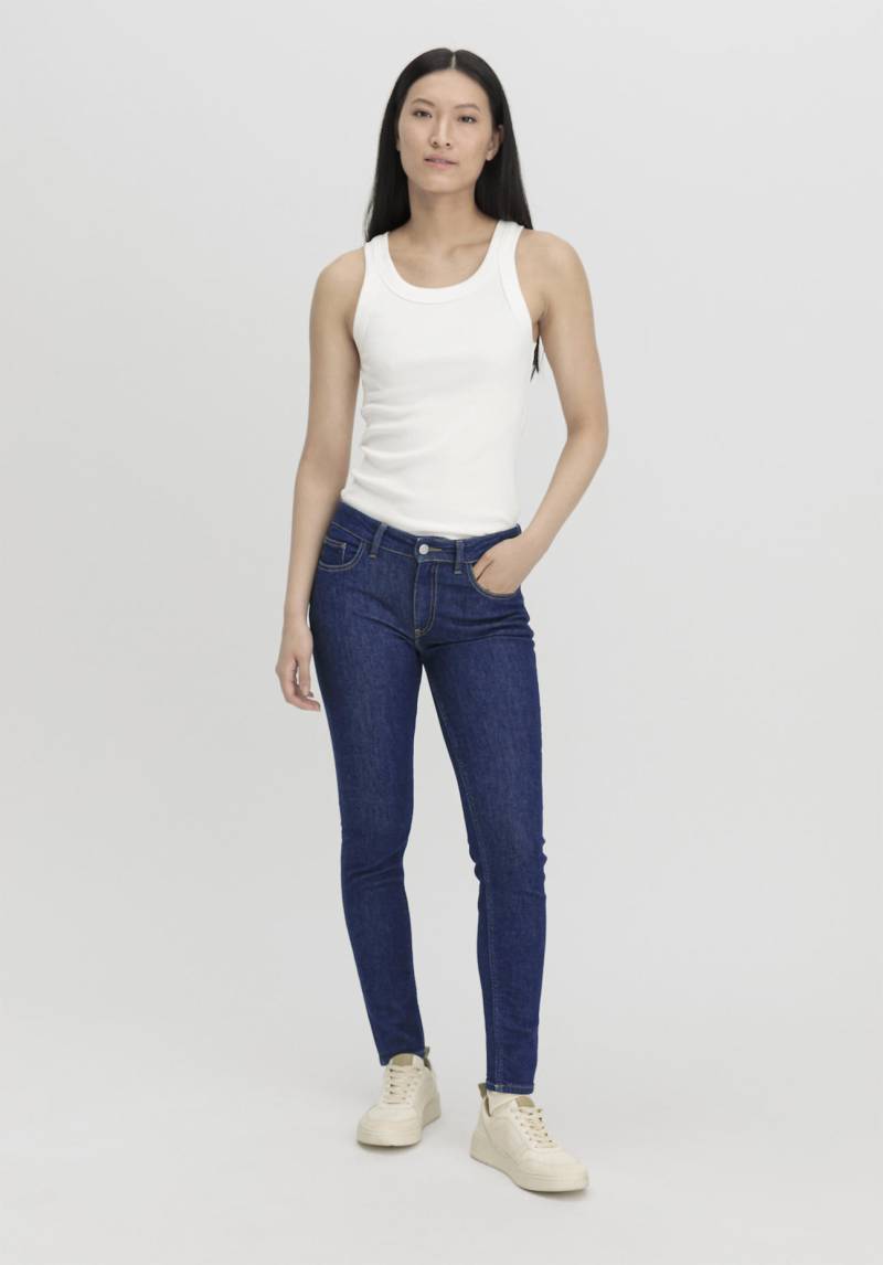 hessnatur Damen Jeans LINA Mid Rise Skinny aus Bio-Denim - blau Grösse25/30 von hessnatur