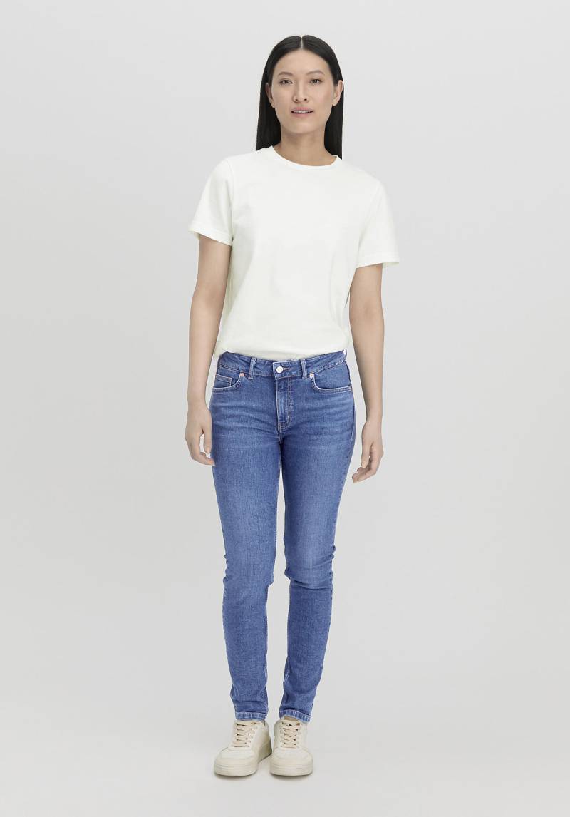 hessnatur Damen Jeans LINA Mid Rise Skinny aus Bio-Denim - blau Grösse26/30 von hessnatur