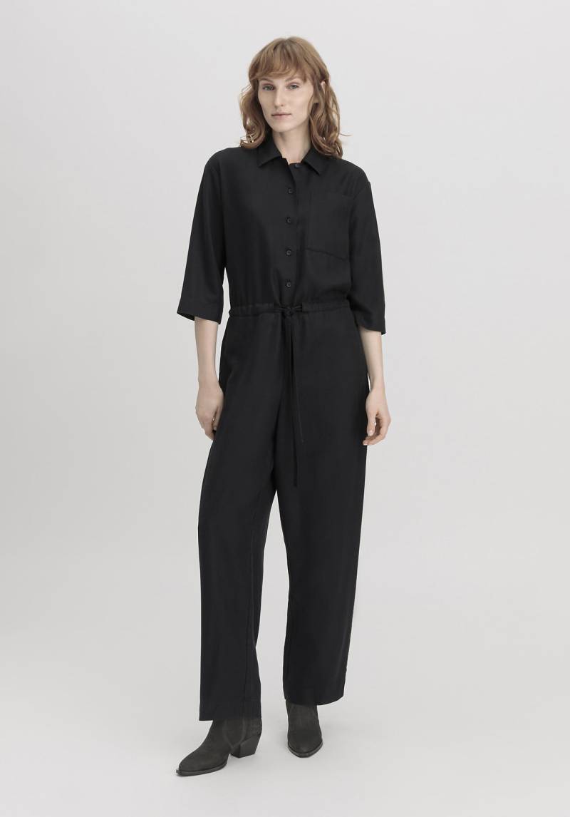 hessnatur Damen Overall Relaxed aus TENCEL™ Lyocell - schwarz Grösse34 von hessnatur